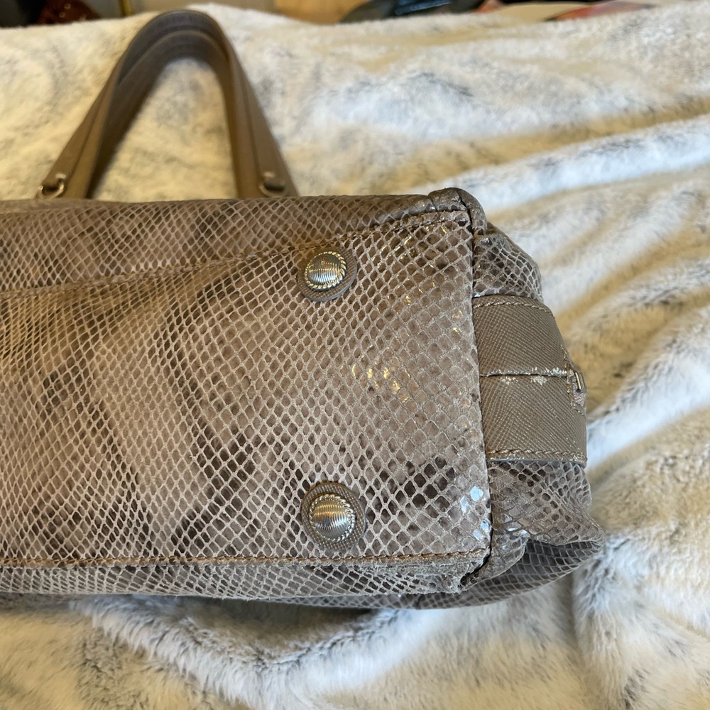 Judith Ripka Python Embossed Leather Handbag/Shoulder Bag - Picture 9 of 12